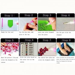 Pavilhão de strass 5D - pintura DIY - bordado diamante - decoração home