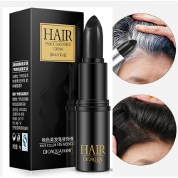 Correção de cabelo cinza temporária - vara de creme de cabelo preto - tintura de cabelo