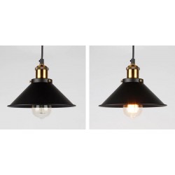 Vintage wall light - long hanging lamp - gold - blackWall lights