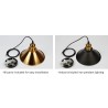 Vintage wall light - long hanging lamp - gold - blackWall lights