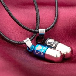 pílula de amor - pingente de cápsula - unisex