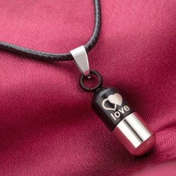 pílula de amor - pingente de cápsula - unisex