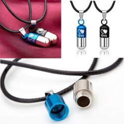 pílula de amor - pingente de cápsula - unisex