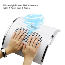 80W - Lâmpada de prego - coletor de pó de prego - manicure - led - 2 em 1