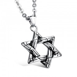 Estrela de David pingente com colar - unisex