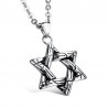 Estrela de David pingente com colar - unisex
