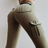 High waisted leggings - slim pants with pocketsPants