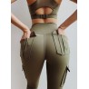 High waisted leggings - slim pants with pocketsPants