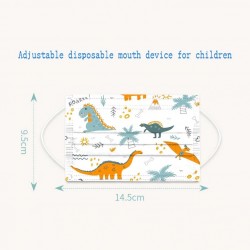 50 peças - máscara médica antibacteriana descartável - máscara boca infantil - 3 camadas - impressão animal