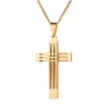 Pingente cruzado vintage - colar - ouro - metade de ouro