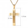 Pingente cruzado vintage - colar - ouro - metade de ouro