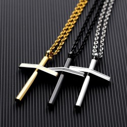 Cross christian necklaces - gold - silver - blackNecklaces
