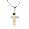 Unique cross necklace - gold - black - unisexNecklaces