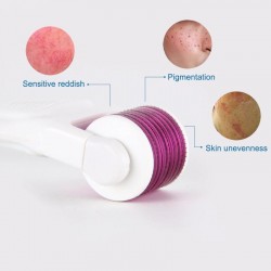 Agulha micro elétrica com LED - rolo de derma de titânio - anti-rugas - rejuvenescimento rosto / massageador do corpo