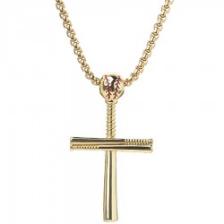 Baseball cross necklace - stainless steel - gold - silver - black - unisexNecklaces