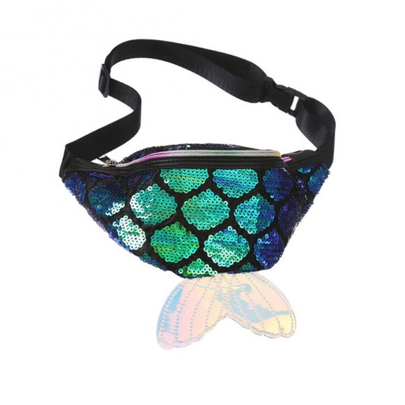 Fish scale fanny pack - waist bag - shiny - 4 coloursBags