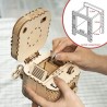 Criativo DIY - caixa de tesouro 3D - quebra-cabeça de madeira - kit de montagem - 123 peças