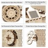 Criativo DIY - caixa de tesouro 3D - quebra-cabeça de madeira - kit de montagem - 123 peças