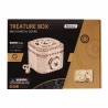 Criativo DIY - caixa de tesouro 3D - quebra-cabeça de madeira - kit de montagem - 123 peças