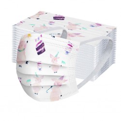 50 peças - máscara médica antibacteriana descartável - máscara boca - 3-camada - unisex