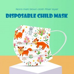 Cara / boca máscaras - para crianças - 3-ply - impressão animal