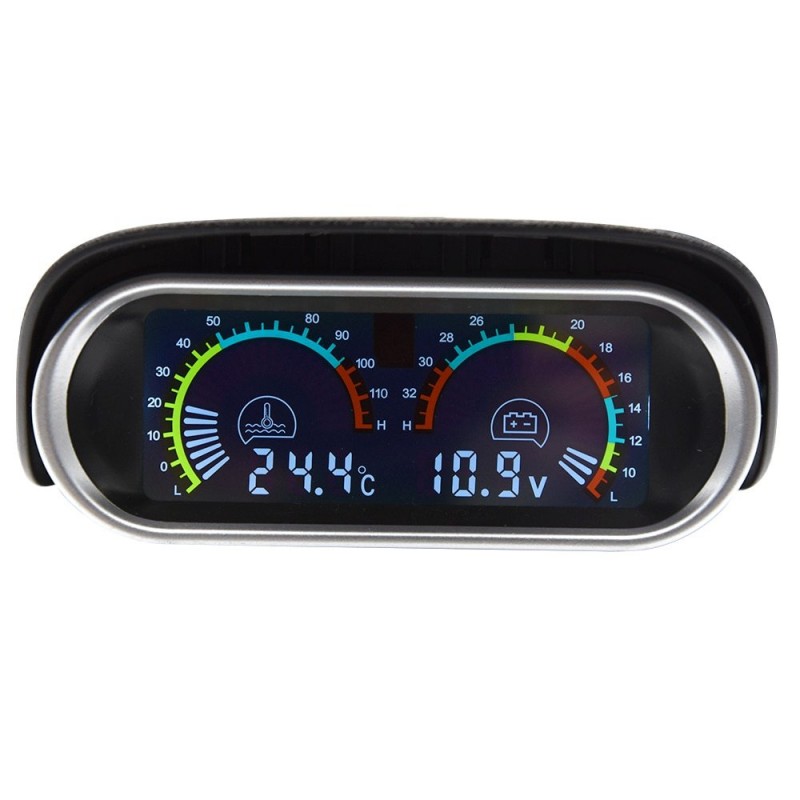 2 em 1 - lcd - carro- caminhão - temperatura da água - voltímetro - 12v 24v