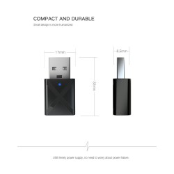 Bluetooth 5.0 - 2 in 1 - bluetooth adapter - transmitter - receiverUSB memory