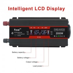 Inverter dc to ac - LCD display power - EU/ universal outlet - cigarro