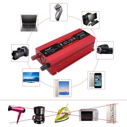 Inverter dc to ac - LCD display power - EU/ universal outlet - cigarro