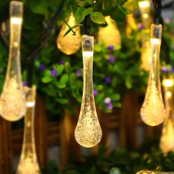 4m - 6m - luz de corda LED - lâmpadas de gotícula solar - impermeável - decoração de Natal / jardim