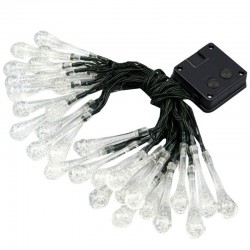 4m - 6m - luz de corda LED - lâmpadas de gotícula solar - impermeável - decoração de Natal / jardim