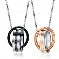 Endless Love - double circles necklace - 2 piecesNecklaces