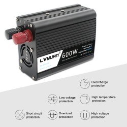 1000W - DC 12V para AC 220V - inversor duplo USB mini - adaptador de carregamento - conversor de tensão do carro