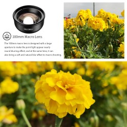 Lente de câmera óptica HD - lente macro de 100mm - lentes super macro - para iPhone XS Max Samsung S9