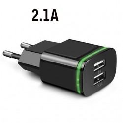 Carregador USB universal - porta 2 / 4 - luz LED - porta multi