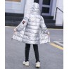 Crianças casaco longo - casaco com capuz - para meninas e meninos