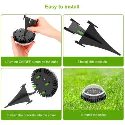 4 pieces - solar powered lamps - 8 LED - waterproof garden lightLights & lighting