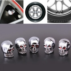 5 peças - motocicleta / carro / moto pneu válvula tampas - crânio