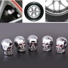 5 peças - motocicleta / carro / moto pneu válvula tampas - crânio