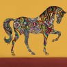 Cavalo colorido - adesivo de parede - arte mural de vinil