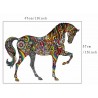 Cavalo colorido - adesivo de parede - arte mural de vinil