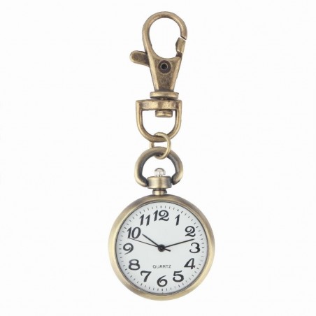 Vintage retro bronze relógio - chaveiro