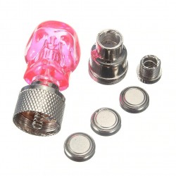2 pieces - car / motorcycle / bike tire valve caps - neon LED light bulb - skullWheel parts