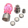 2 pieces - car / motorcycle / bike tire valve caps - neon LED light bulb - skullWheel parts