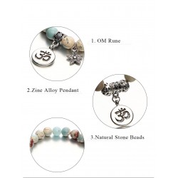 Pulseira com pedras naturais - handmade - unisex