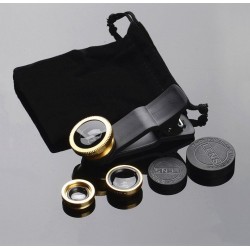 3 in 1 - fisheye - wide angle - macro - camera lens with clip for iPhone / SamsungLenses