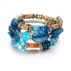 Multi-layer bracelet with resin stones - vintage - ethnic braceletBracelets