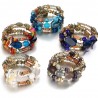 Pulseira multicamadas com pedras de resina - vintage - pulseira étnica