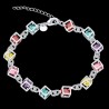 Pulseira de cubos multicolorido - 925 prata esterlina