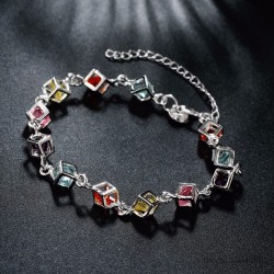 Multi-colored cubes bracelet - 925 sterling silverBracelets